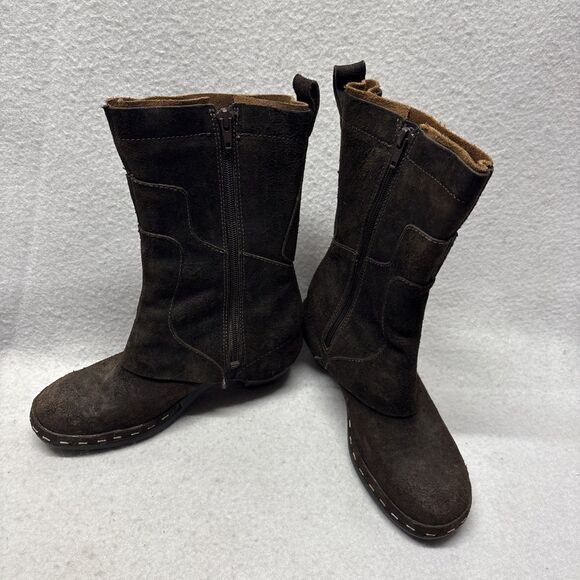 Merrell Womens Dark Brown EXPRESSO Suede Leather Mid-Calf Boots Size 6.5 - Picture 3 of 7